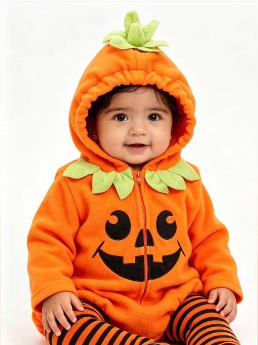 ADORABLE ORANGE 🎃 BABY PUMPKIN 🎃 HALLOWEEN COSTUME SIZE 12-18 MO (80) 🌟EUC🌟